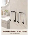 2li Yapışkanlı Duvar Askısı Mutfak Banyo Ve Ev İçin Askılık