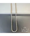2 Mm  Zirkon Taşlı Pirinç Kolyeler 40+5 Cm Uzatma Payı - Kl0081