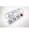 2 Mt Kablolu Anahtarlı 3 Lü Topraklı Grup Priz