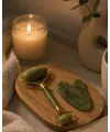 2 Parça Jade Stone Cilt Bakım Seti Şişkinlik Karşıtı Yüz Masajı