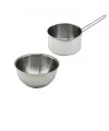 2 Parça Sütlük ve Sosluk Seti - 14 cm ve 17 cm - Paslanmaz Çelik