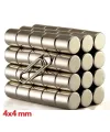 20 Adet 4x4 mm Yuvarlak Neodyum Mıknatıs N35 Güçlü Magnet Nikel Kaplama