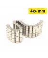 20 Adet 4x4 mm Yuvarlak Neodyum Mıknatıs N35 Güçlü Magnet Nikel Kaplama
