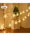20 Adet Mini Yıldız Led 5 Metre Günışığı Rengi Dekoratif Led