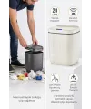 20 Litre Hareket Sensörlü Akıllı Çöp Kovası Beyaz