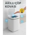 20 Litre Sensörlü Akıllı Çöp Kovası Uv Işıklı Sessiz Otomatik Kapaklı Ev Ofis Kullanımı
