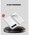 20.000 Mah 4 Çıkışlı Led Göstergeli Hızlı Şarj Powerbank