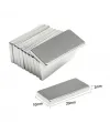 20×10×2 mm N35 Neodyum Mıknatıs – Köşeli, Nikel Kaplama (50’li Set)