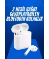2025 Model Çağrı Cevaplayabilen Bluetooth Kulaklık Beyaz Dokunmatik Kontrol