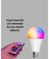 2025 Rgb Led Ampul Uzaktan Kumandalı Renkli Işık A Kalite