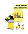 203747020 Dickie DHL Delivery Setfreewheel Delivery vehicle packaging statio