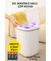 20l Sensörlü Akıllı Antibakteriyel Çöp Kovası Otomatik Kapaklı, Banyo Mutfak 4 Pil Yanında