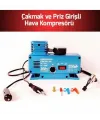 220 Volt12 Volt 250 Psi Geniş Uygulama Yelpazesi Kompresör Lastik Hava Şişirme Oto Pompası