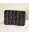 24 Gözlü Metal Muffin Kek Kalıbı Siyah