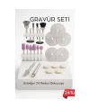 24lü Mini Gravür Seti Dremel Ucu: Profesyonel Taşlama, Parlatma ve Şekillendirme Aleti