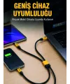 240w Çoklu Şarj Kablosu Type-c Lightning Micro Usb Örgü Kablo