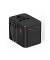 25w Evrensel Seyahat Adaptörü, Eu/us/uk/au Priz Dönüştürücü, 1x Usb, 2x Type-c Hızlı Şarj