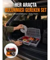 27 Parça Oto Güvenlik Ve Bakım Seti Şeffaf Taşıma Kutulu Araç Ekipman Çantasız