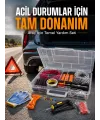 27 Parça Profesyonel Oto Acil Durum Ve Araç Yardım Ekipman Seti Taşıma Kutulu