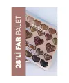 28li Sedefli Shine Kalp Far Paleti - 2li Set