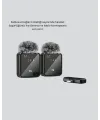 2in1 Kablosuz Yaka Mikrofonu İos Ve Android Uyumlu