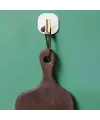 2li Yapışkanlı Retro Askılık Dolap Kapak Kulpu Beyaz
