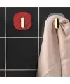 2li Yapışkanlı Retro Askılık Dolap Kapak Kulpu Kırmızı