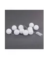 2m 10lu Işıklı Beyaz Top Dekoratif Süs Pilli