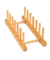 2pcs Bambu - Ahşap Tezgah Üstü Tabaklık - Bulaşıklık