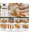 2pcs Bambu - Ahşap Tezgah Üstü Tabaklık - Bulaşıklık