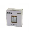 2pcs Bambu Kapaklı Cam Tuzluk - Biberlik - Baharatlık 120ml