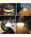 2’si 1 Arada 5 Farklı Işık Modlu Gün Işığı Şarjlı Kamp Lambası ve Makaralı 10 Metre Peri LED Işık – Su Geçirmez Mıknatıslı Aydınlatma Feneri