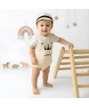 3/18 Ay Kasketli Tavşan Kulaklı Salopet Bebek Takımı
