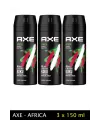 3 Adet Axe Africa Erkek Deodorant Sprey 150 ml