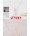 3 Adet Dalgalı Model Aromaterapi Dağıtıcı Rattan Sopa- Ev Dekor Şişe - Koku Yağı Ahşap Difüzör Çubuk