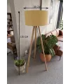 3 Ayaklı Tripod Lambader Hardal Kumaş Başlık