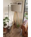 3 Ayaklı Tripod Lambader Vizon Kumaş Başlık