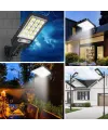3 Farklı Işık Modlu Güneş Enerjisiyle Şarj Olan Dış Mekan Uyumlu Kumandalı Solar Duvar Ledi
