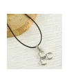 3 Hilal Metal Vinlex Deri Kolye