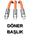 3 İn 1 Süper Hızlı Şarj Kablosu Android Ve İos Uyumlu Silikon Şarj Kablosu