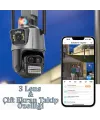 3 Lens Wi-Fi Güvenlik Kamerası