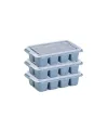 3lü Mini Buz Kalıbı - Küp Şekilli - Kapaklı - Plastik