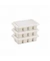 3lü Mini Buz Kalıbı - Küp Şekilli - Kapaklı - Plastik