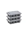 3lü Mini Buz Kalıbı - Küp Şekilli - Kapaklı - Plastik