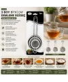 3lü Mini Tel Süzgeç Seti (5-7-8 cm) Metal Çerçeve