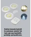 3 Lü Pilli Kablosuz Led Spot Lamba Seti Kumandalı Kolay Montaj Aydınlatma