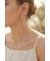 3 lü Set Gold Renk Halka Model Küpe