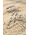 3 lü Set Gümüş Renk Deniz Yıldızı Model Küpe