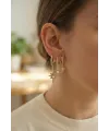 3 lü Set Küpe Gold Renk Kutup Yıldızı Model