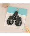 3lü Yapışkanlı Lilyum Askı - Siyah Beyaz Plastik